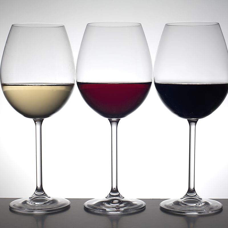 A cor do vinho no copo